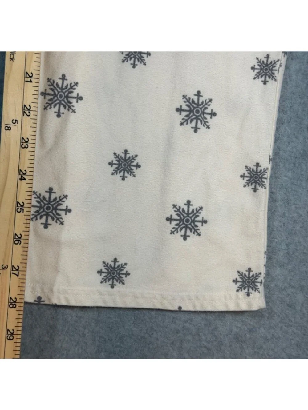 Nautica Sleepwear Women’s Medium White Snowflake Print Pajama Lounge Pants Soft
